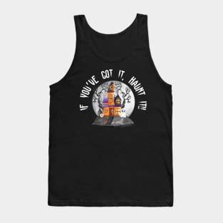 Haunted House Halloween Ghost tshirt Tank Top